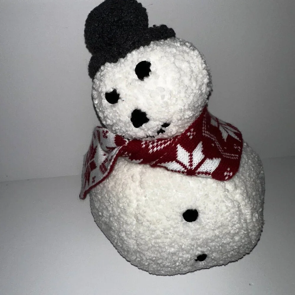Aldi Extra Derpy Snowman Sherpa Pillow 2024 Edition 12